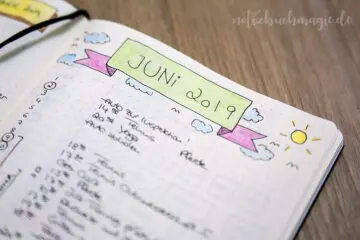 Monthly Log im Bullet Journal