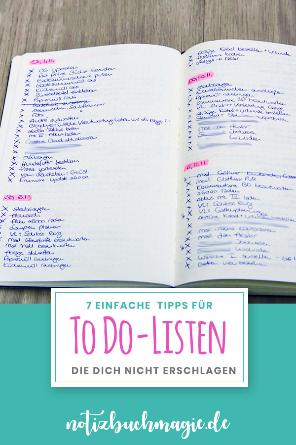7 einfache Tipps und Tricks für To Do-Listen, die dich nicht erschlagen 